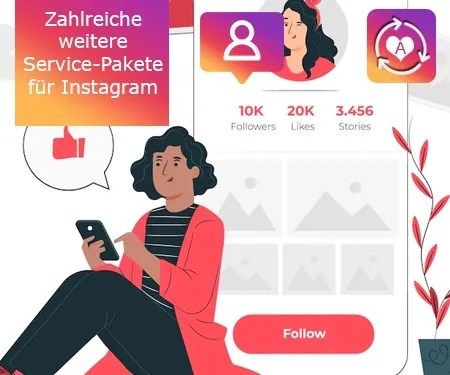 Zahlreiche weitere Service-Pakete für Instagram Zahlreiche weitere Service-Pakete für Instagram
