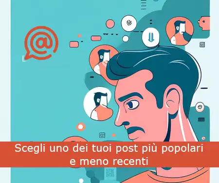 Scegli uno dei tuoi post più popolari e meno recenti Scegli uno dei tuoi post più popolari e meno recenti