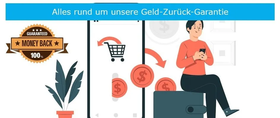Alles rund um unsere Geld-Zurück-Garantie Alles rund um unsere Geld-Zurück-Garantie